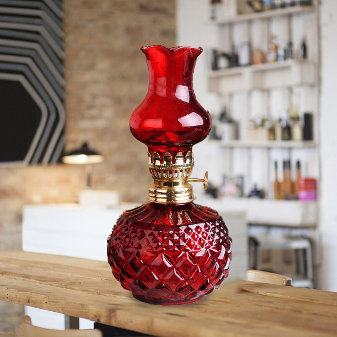 Vintage Oil Lamp Antique Oil Lampglass Oil Lampkerosene Etsy