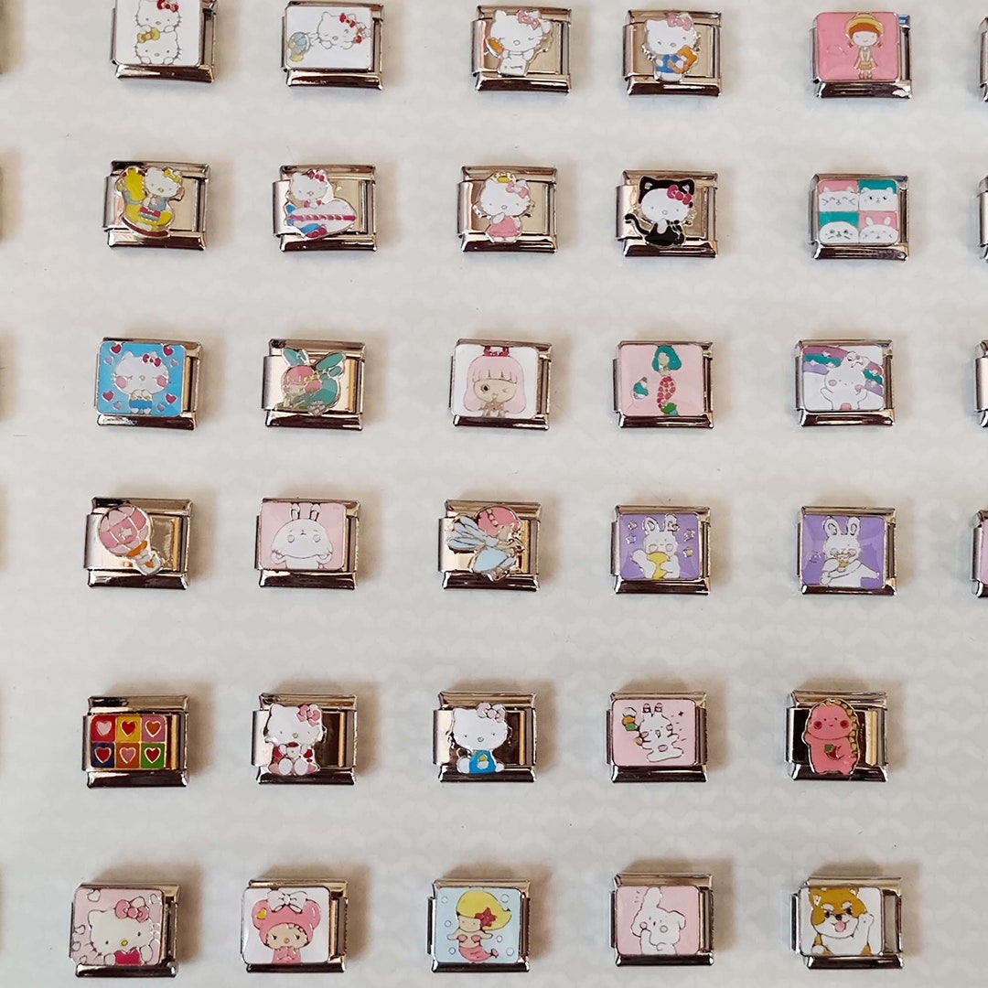 Cute Italian Charm Bracelet, Hello Kitty Italian Charm Bracelet