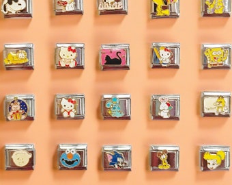 Cartoon Italian Bracelets, Cute Italian Charm Bracelets, Animal Charm Bracelets, DIY Bracelets, Italian Charm Bracelets For Couples