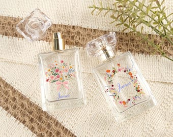 Personalized Glass Perfume Bottle,Custom Name Perfume Bottle,Perfume Gift,Wedding Gift,Birthday Gift,Mother Gift,Bridal Party Gift,Reusable