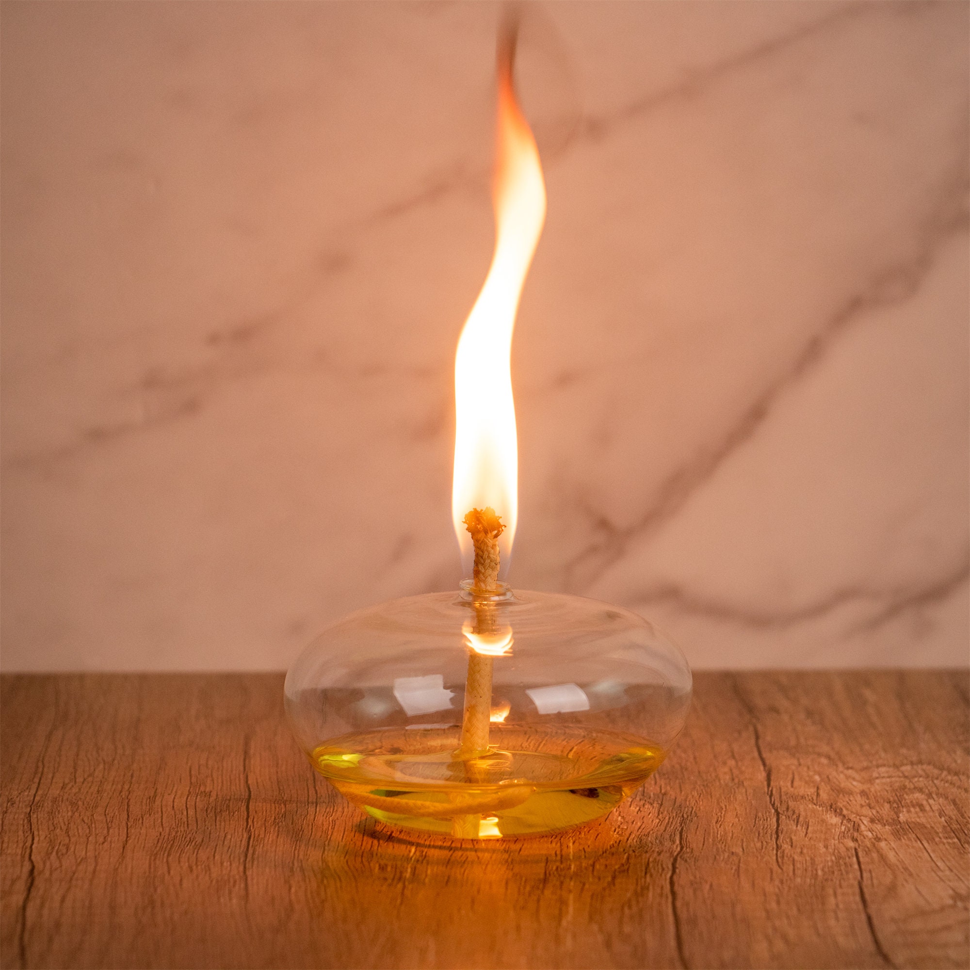 Oil Lantern Transparent Glass Oil Lamp Glass Oil Lamp Etsy