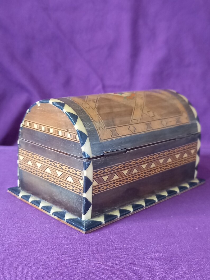 Vintage Wooden Jewellery Box Etsy UK