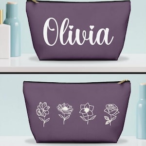 Bridesmaid Gift Makeup Bag | Personalized Cosmetic Bag | Wedding Favours | Gift for Her | Personalized Toiletry Bag | Travel Toiletry Bag |