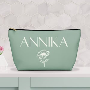 Personalized Cosmetic Bag | Bridesmaid Gift Makeup Bag | Birthday Gift | Gift for Her | Custom Toiletry Bag | Travel Toiletry Bag | Pouch