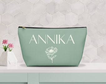 Personalized Cosmetic Bag | Bridesmaid Gift Makeup Bag | Birthday Gift | Gift for Her | Custom Toiletry Bag | Travel Toiletry Bag | Pouch