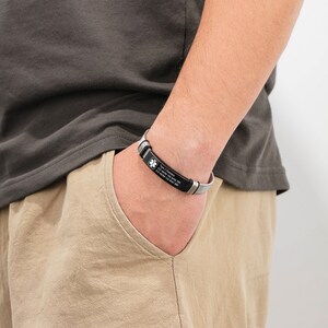 Personalized Medical Bracelet, Custom Engraved ID Bracelet for Men Women, Emergency Alert ID Jewelry