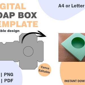 Soap Paper Box Template, SVG DXF PDF png formats, cricut svg png box, paper template box, soap packaging, candle packaging svg png, svg box