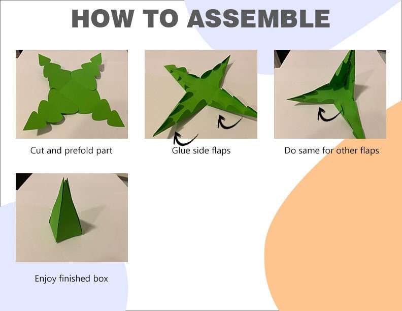 Christmas Tree Box SVG DXF PDF Png Formats, Christmas Tree Box, Paper ...