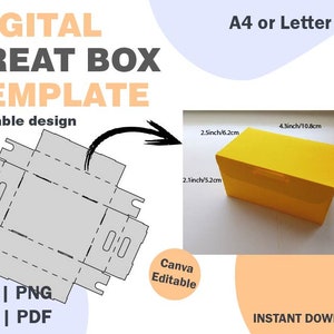 Treats Box Template, SVG DXF PDF png formats, candy box, treats box, gift box, packaging box template, paper box, box svg png, box paper svg