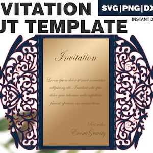 Modèle de coupe de papier pliable d’invitation de papillon de mariage, SVG DXF PDF, modèle cricut, modèle de cadeau, vecteur de coupe d’invitation, anniversaire svg