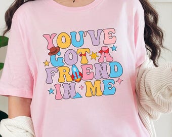 Shirt You've Got A Friend In Me, bijpassende shirt Disney Pixar, T-shirt Toy Story-thema, shirts Disneyland familie-uitje, T-shirt verjaardag Pixar, D042