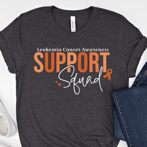Leukemia Cancer Awareness Shirt, Leukemia Support Tee,Leukemia Cancer Tee,Orange Ribbon Tee,Leukemia Cancer Survivor,Blood Cancer Shirt,G019