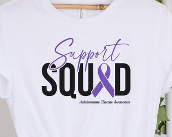 Autoimmune Krankheit Bewusstsein Shirt, Seltene Krankheit Bewusstsein Tshirt, Support Squad Shirt, Unterstützung für chronische Krankheiten, Krieger für seltene Krankheiten, G036