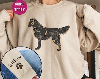 Sudadera personalizada con setter irlandés, regalo para mamá setter irlandés Cottagecore, regalo para dueño de perro con nombre, regalos para mamá setter irlandés, camiseta para papá setter, K221