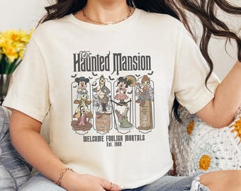 Disney Haunted Mansion Shirt, Hitchhiking Ghosts Gift Tee, Disney Park Halloween Trip, Disney Matching Family Vacation Tee, D112