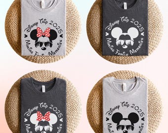 Disney Trip 2025 Shirts, Matching Disney Shirts, Minnie Coquette Bow Shirt, Family Vacation Disney Tee, Castle Disney Shirt, D020