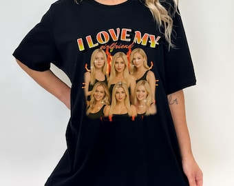 Vintage shirt vriendin, ik hou van mijn vriendin shirt, Valentijnsdagcadeau voor vriend, Valentijnsdagcadeau, jubileumcadeau, G337