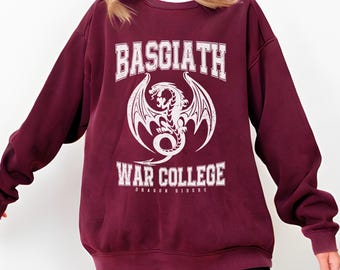 Basgiath War College Sweatshirt, Fourth Wing, Dragon Rider, Bookish Shirt, Riders Quadrant, Basgiath Merch, Fourth Wing Sweatshirt, B004