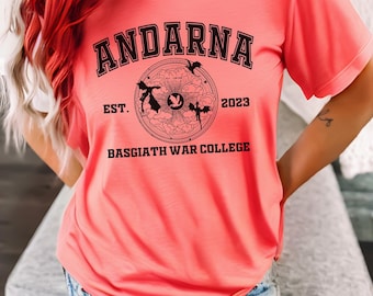Andarna Baby Dragon Shirt, Basgiath War College Tee, Fourth Wing Fantasy Dragon Top, Bookish Reader Gift For Fans, Dragon Tee, Q006