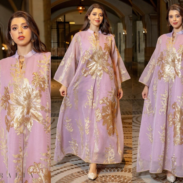 Royal Plus Size Dubai Moroccan Arabic Abaya Jubah Jilbab Farasha Floor Party Wedding Gown Jalabiya Indian Kurti Drashti Maxi Dress Gold