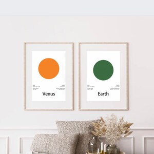 Solar System Planets Printable A4 digital file