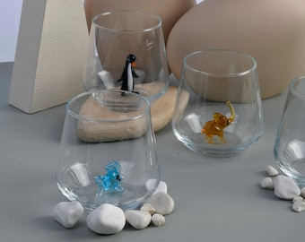 6er-Set Wasserglas mit Figuren