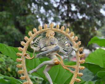 Handcrafted Nataraja Statue, Dancing Shiva Idol, Hindu God Decor