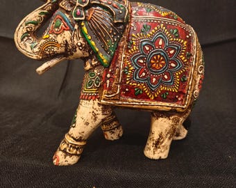 象の展示品、収集価値のある芸術品、動物の彫刻、室内装飾、インドの手