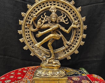 Handcrafted Nataraja Statue, Dancing Shiva Idol, Hindu God Decor