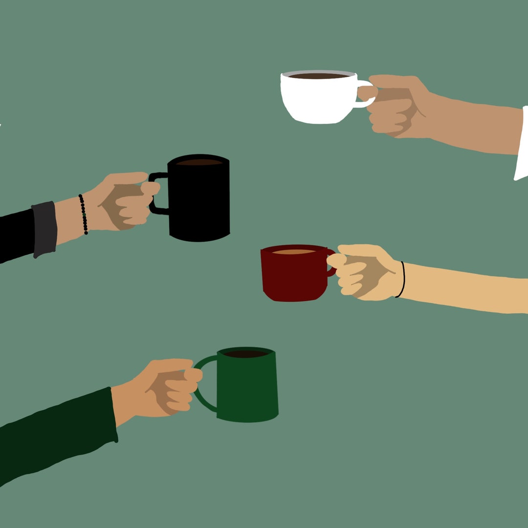 Printable Digital Art / Wallpaper / Poster Coffee Connects People Etsy