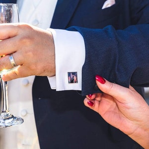 Square Personalised Photo Cufflinks