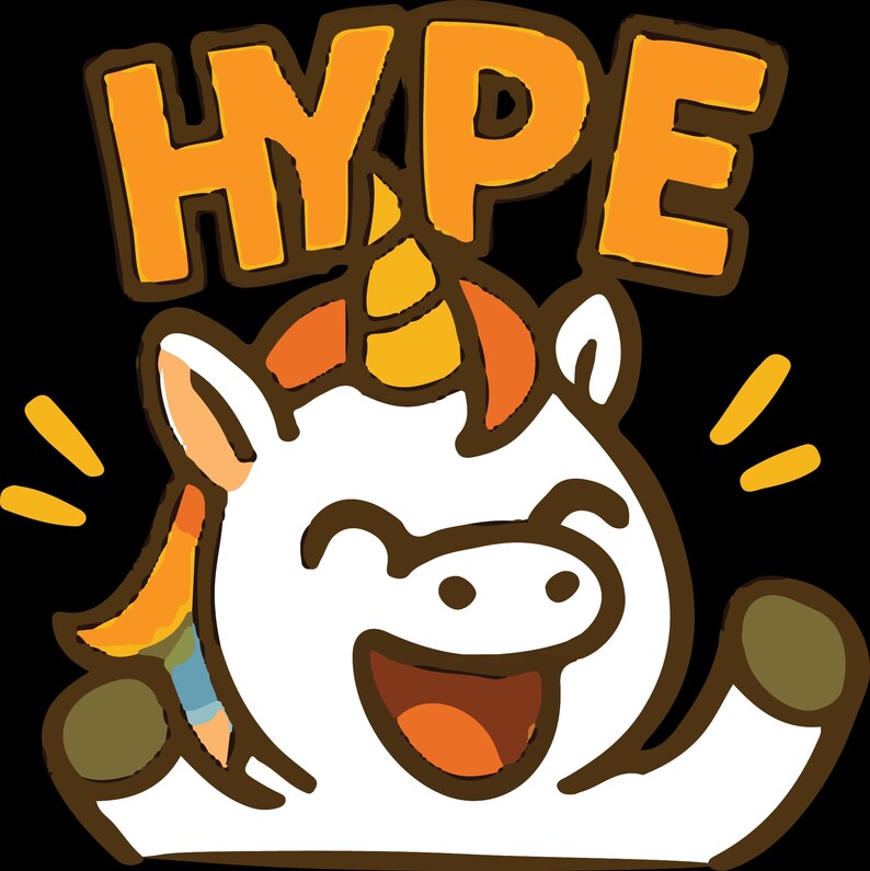 Hyper Emote 5 HYPE Emotes! Bear, Man, Women, Frog, Unicorn - Etsy