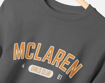 Sudadera McLaren Girls Club - Jersey McLaren F1 - Merchandising de McLaren - Jersey de Fórmula 1 - Sudadera Lando Norris - Regalo de F1 - Oscar Piastri