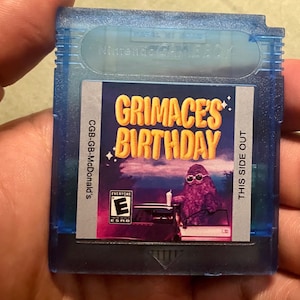 Grimmige Skateboard-Spiel: Gameboy geschnitten. Alles Gute zum Geburtstag Grimace !!! Limitierte Auflage