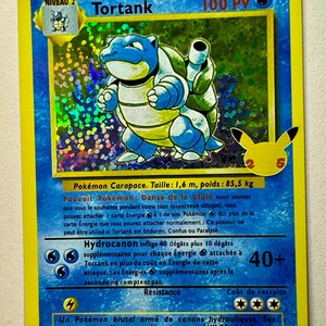Tortank- Franse Blastoise zeldzame holografische Pokemon-kaart - Nieuwstaat