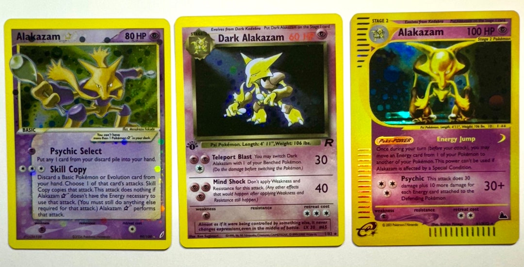 Alakazam - Pokémon Card TCG - Holo Foil Rare - Mint Pack Fresh Mint