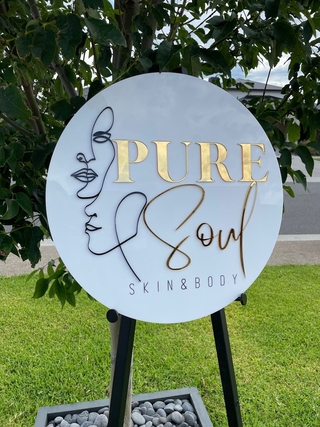 Custom Business Logo Sign Round Acrylic Company Logo Sign Etsy