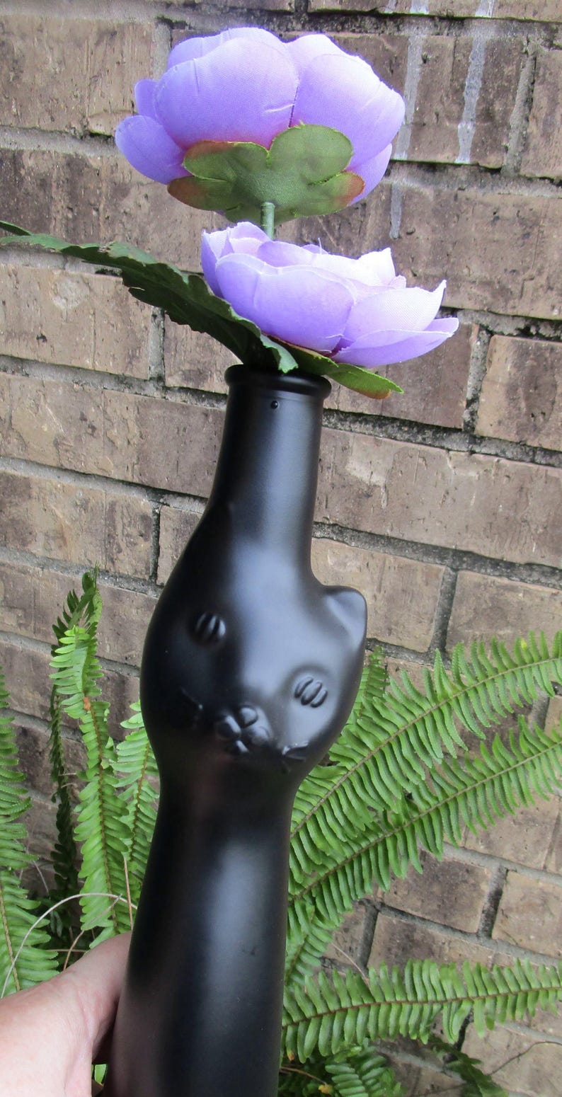 Cat Shaped Wine Bottles, Cats as Flower Vases, Recycled Bottles, Home ...