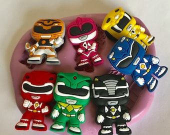 Power Rangers silicone mould mold topper cupcake baking crafts