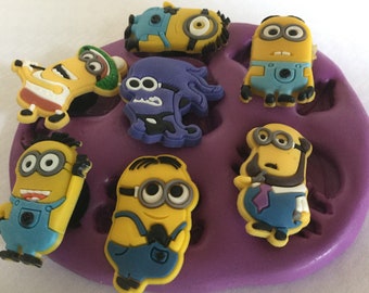 Minions silicone mould mold topper cupcake baking crafts