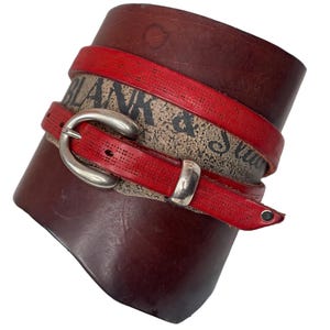 Thin Red Braided Belt - Etsy display picture 1