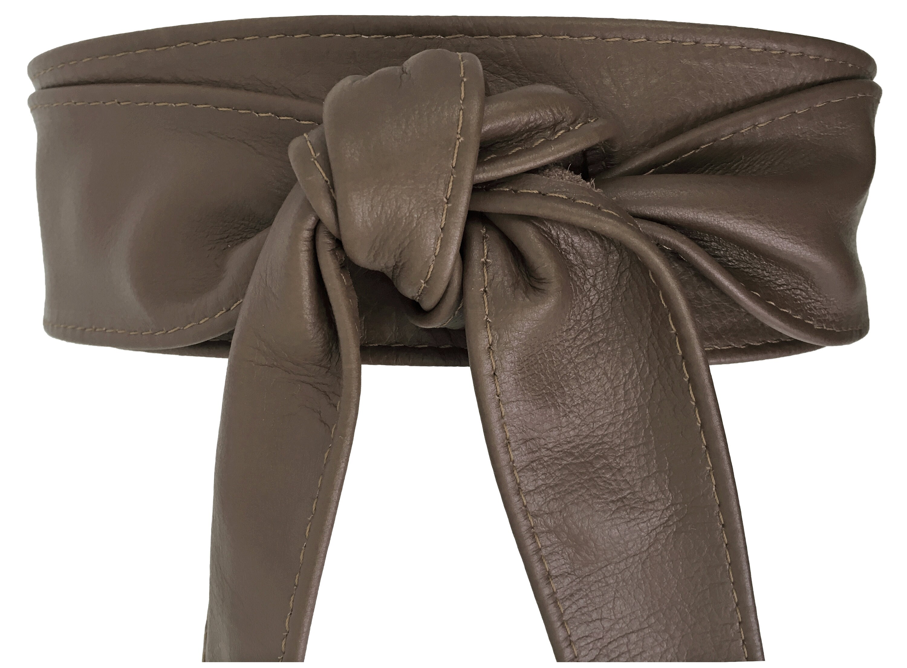 Free People Leather Obi Belt color taupe brand new Taupe Obi Belt - Etsy main image 2