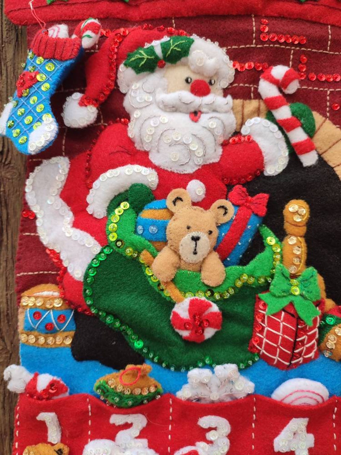 Bucilla Felt Applique Advent Calendar Kit 13 by 25inch Etsy