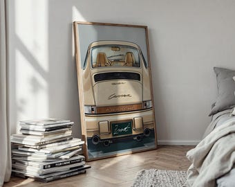 Vintage Porsche 911 car Poster download