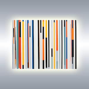 Abstrakt geometriskt rändertryck: Modern akrylmålningsstil linjekonst (digital nedladdning)