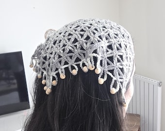 Lace häkeln Bandana Muster, Haar Halstuch.