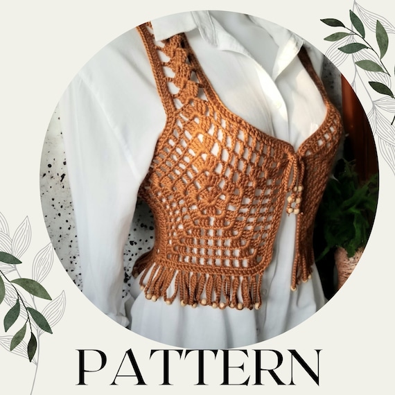 Crochet Vest Pattern, Instant Download PDF File, Easy to