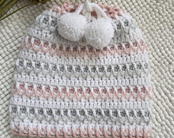 Häkelanleitung, Slouchy Beanie-Neckigwärmer in 1, Unisex Winter Accessoires.