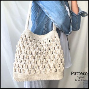 Crochet Bag Pattern, Beach Tote.