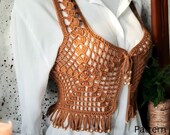 Crochet vest pattern, instant download PDF file, Easy to follow instructions, Bohemian style, Tassels with beads, summer project..